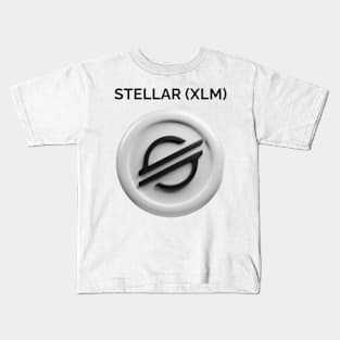 STELLER XLM 3d front view rendering cryptocurrency Kids T-Shirt